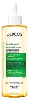 Vichy Dercos Șampon fluid spumant antimătreață pentru părul cret și creț 200 ml