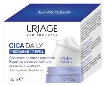 Uriage Cica-Daily Cremă Concentrată Reparatoare, reîncărcabilă ecologic, 50 ml — preț și oferte