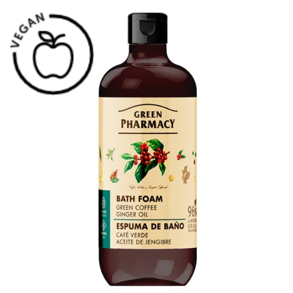 Spuma de baie Cafea Verde si Ulei de Ghimbir, Green Pharmacy | 500 ml GREEN PHARMACY INFINITY — preț și oferte