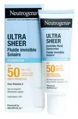 Neutrogena Ultra Sheer Fluid solar invizibil hidratant SPF50 50 ml — preț și oferte