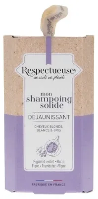 Șampon solid anti-îngălbenire Respectueuse 75 g