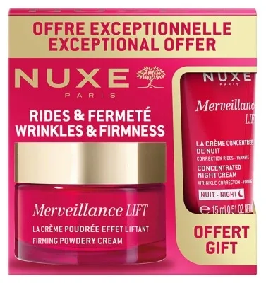 Nuxe Merveillance LIFT Crema pudrată cu efect lifting 50 ml + Crema concentrată de noapte 15 ml cadou — preț și oferte