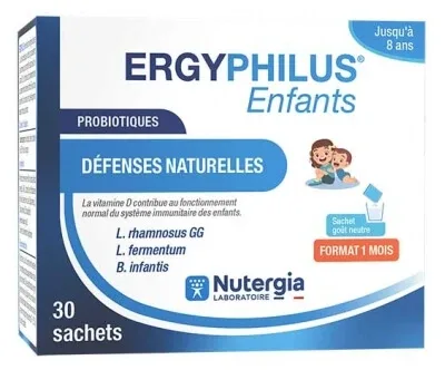 Nutergia Ergyphilus pentru copii – Probiotice pentru apărarea naturală a organismului – 30 de pliculețe — preț și oferte