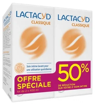 Lactacyd Clasic – Produs de igienă intimă, set de 2 x 400 ml — preț și oferte