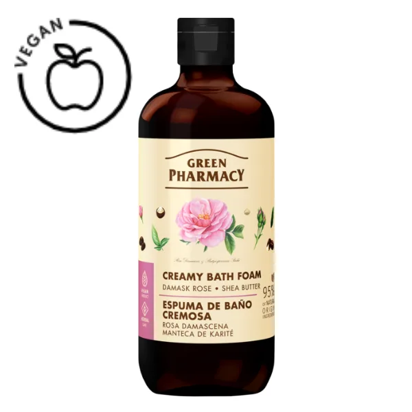 Spuma de baie Trandafir de Damasc si Unt de Shea, Green Pharmacy | 500 ml GREEN PHARMACY INFINITY — preț și oferte