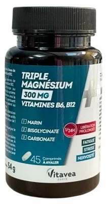 Vitavea Triple Magneziu 300 mg 45 comprimate — preț și oferte