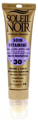 Soleil Noir Cremă de îngrijire cu vitamine SPF30 20 ml + Stick SPF30 2 g — preț și oferte