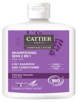 Cattier Șampon 2 în 1 cu aloe vera organică, 250 ml