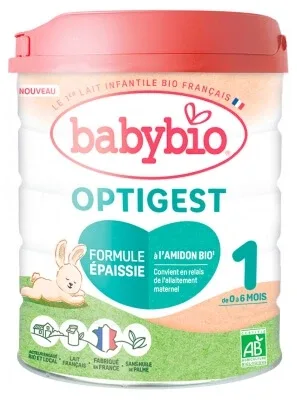 Babybio Optigest 1 – Formulă îngroșată pentru copii de la 0 la 6 luni, ecologică, 800 g — preț și oferte