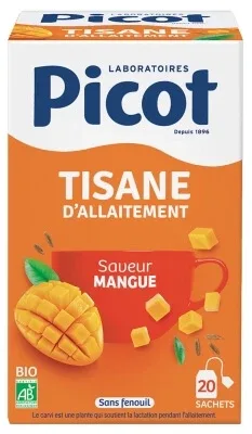 Picot Ceai pentru alăptare cu aromă de mango, bio, 20 pliculețe — preț și oferte
