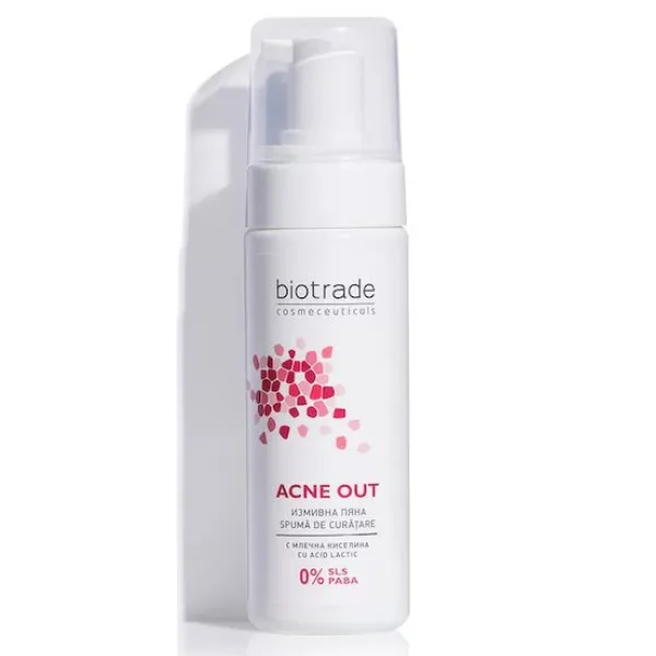 Spuma de curatare pentru ten acneic Acne Out | 150 ml BIOTRADE — preț și oferte