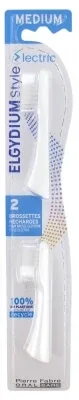Elgydium Style Electric – 2 capete de periuță de schimb, duritate medie — preț și oferte