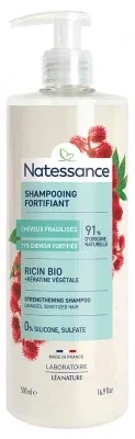 Natessance Șampon fortifiant cu ulei de ricin 500 ml