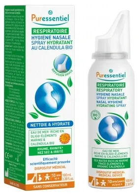 Puressentiel Respiratoire – Spray hidratant pentru igiena nazală cu calendula organică, 100 ml — preț și oferte