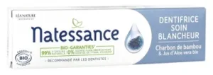 Natessance Pastă de dinți pentru albire cu cărbune de bambus organic 75 ml