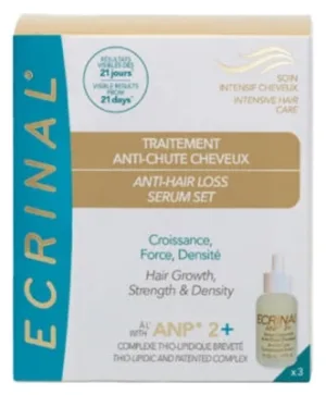 Ecrinal Tratament intensiv pentru păr ANP 2+ Tratament împotriva căderii părului 3 x 50 ml