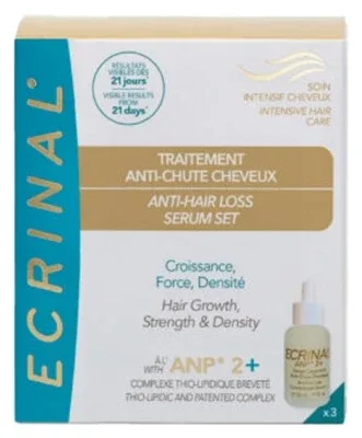 Ecrinal Tratament intensiv pentru păr ANP 2+ Tratament împotriva căderii părului 3 x 50 ml — preț și oferte