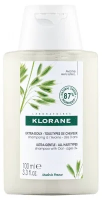 Klorane Extra-Doux - Pentru toate tipurile de păr Șampon cu ovăz 100 ml — preț și oferte