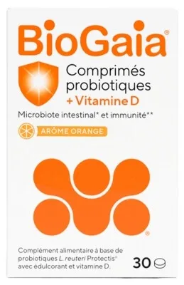BioGaia Comprimate probiotice + vitamina D, 30 de comprimate masticabile