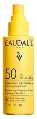 Caudalie Spray solar invizibil cu protecție ridicată SPF50, 75 ml — preț și oferte