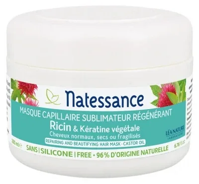 Natessance Mască de păr cu ulei de ricin 200 ml — preț și oferte