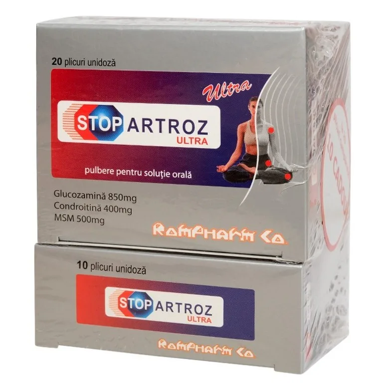 Stopartroz Ultra, Rompharm | 20 plicuri + 10 plicuri CADOU — preț și oferte