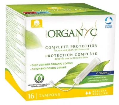 Organyc Protecție completă – 16 tampoane cu aplicator, flux normal — preț și oferte
