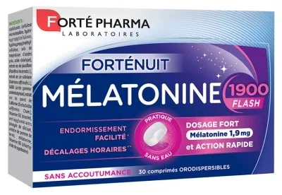 Forté Pharma Forténuit Melatonină 1900 Flash 30 comprimate — preț și oferte