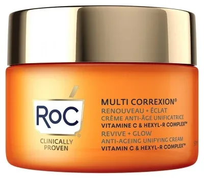 RoC Multi Correxion Reînnoire + Strălucire Cremă anti-îmbătrânire unificatoare bogată 50 ml — preț și oferte