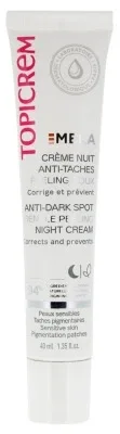 Topicrem MELA Cremă de noapte anti-pete cu exfoliere delicată 40 ml — preț și oferte