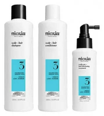 Nioxin Mini Kit Sistem anti-cădere 3 – Cădere moderată, păr deteriorat/vopsit — preț și oferte