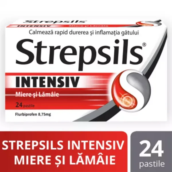 Strepsils Intensiv Miere si Lamaie, Reckitt Benkiser | 24 pastile Reckitt Benckiser — preț și oferte