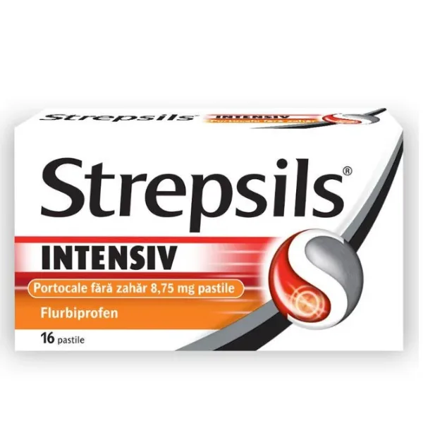 Strepsils Intensiv Portocale fara zahar, Reckitt Benckiser | 16 comprimate — preț și oferte