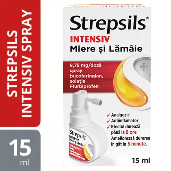 Strepsils Intensiv Spray miere si lamaie, Reckitt Benckiser | 15 ml — preț și oferte