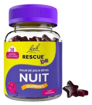 Rescue Nuit Bach Kids Zmeură 30 de jeleuri