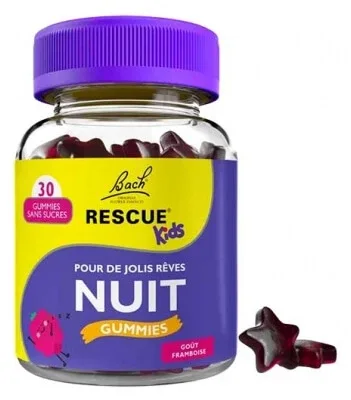Rescue Nuit Bach Kids Zmeură 30 de jeleuri — preț și oferte