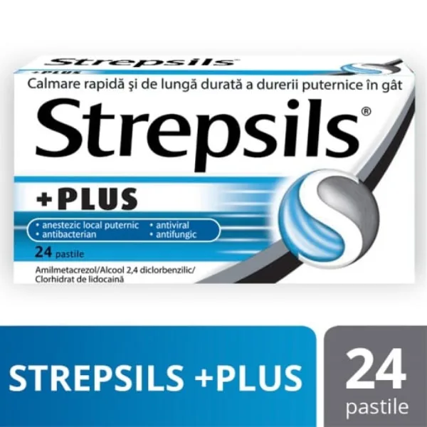 Strepsils Plus, Reckitt Benckiser | 24 pastile — preț și oferte