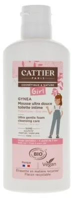 Cattier Gynea Girl Spumă ultra-delicată pentru igiena intimă, organică, 150 ml