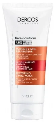 Vichy Dercos Kera Solutions Mască reparatoare de 2 minute pentru părul solicitat și deteriorat, 200 ml — preț și oferte