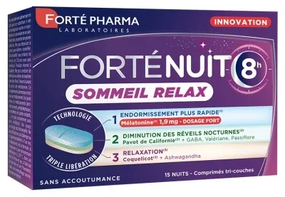 Forté Pharma Forté Nuit Sommeil Relax 8H, 15 comprimate — preț și oferte