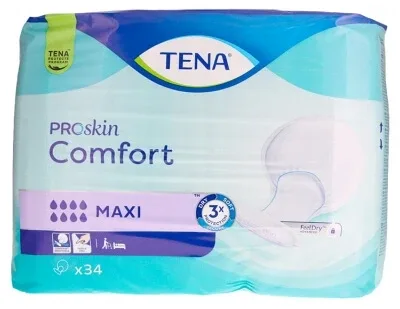 Tena ProSkin Comfort Maxi 34 de protecții anatomice — preț și oferte