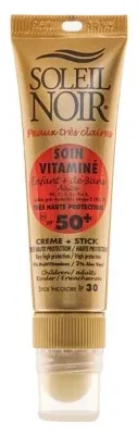 Soleil Noir pentru adulți și copii – Cremă de îngrijire cu vitamine SPF50 20 ml + Stick SPF30 2 g