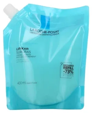 La Roche-Posay Lipikar Surgras Cremă de spălare anti-uscare, reîncărcare ecologică, 400 ml