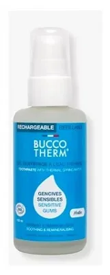 Buccotherm Gel de dinți cu apă termală pentru gingii sensibile, organic, reîncărcabil, 100 ml