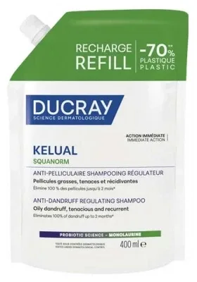 Ducray Kelual Squanorm Șampon regulator antimătreață, rezerve de 400 ml — preț și oferte