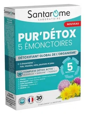 Santarome Pur'Détox 5 Emunctorii 30 de capsule — preț și oferte