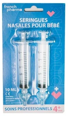 French Pharma Seringi nazale pentru bebeluși de la 4 luni în sus, 2 x 10 ml — preț și oferte