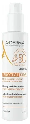 A-DERMA Protect Kids Spray Invisible pentru copii SPF50+ 200 ml — preț și oferte