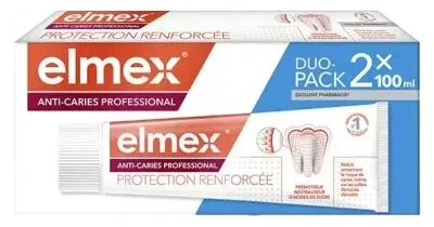 Elmex Pastă de dinți anti-carii cu protecție profesională sporită, pachet de 2 x 100 ml — preț și oferte