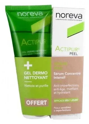 Noreva Actipur Peel Ser concentrat intensiv 30 ml + Gel dermo-demachiant 100 ml cadou — preț și oferte